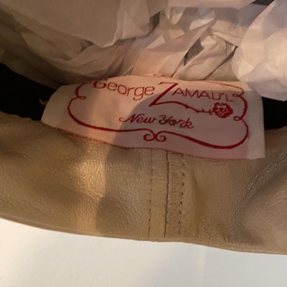 Custom made George Zamau’l Platinum Leather Beret